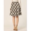 image:imageAllegra K Womens Plaids Vintage Tartan Elastic Waist Short ALine SkirtKhaki