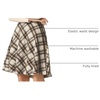 image:imageAllegra K Womens Plaids Vintage Tartan Elastic Waist Short ALine SkirtKhaki