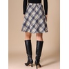 image:imageAllegra K Womens Plaids Vintage Tartan Elastic Waist Short ALine SkirtKhaki Blue
