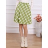 image:imageAllegra K Womens Plaids Vintage Tartan Elastic Waist Short ALine SkirtLight Green