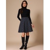 image:imageAllegra K Womens Plaids Vintage Tartan Elastic Waist Short ALine SkirtNavy Blue