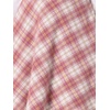 image:imageAllegra K Womens Plaids Vintage Tartan Elastic Waist Short ALine SkirtPink Beige