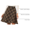 image:imageAllegra K Womens Plaids Vintage Tartan Elastic Waist Short ALine SkirtSeal Brown