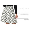 image:imageAllegra K Womens Plaids Vintage Tartan Elastic Waist Short ALine SkirtWhite