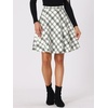 image:imageAllegra K Womens Plaids Vintage Tartan Elastic Waist Short ALine SkirtWhite