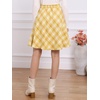 image:imageAllegra K Womens Plaids Vintage Tartan Elastic Waist Short ALine SkirtYellow