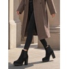 image:imageAllegra K Womens Platform Booties Chunky Heels Chelsea BootsBlack