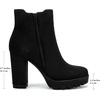image:imageAllegra K Womens Platform Booties Chunky Heels Chelsea BootsBlack