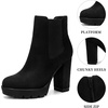image:imageAllegra K Womens Platform Booties Chunky Heels Chelsea BootsBlack