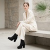 image:imageAllegra K Womens Platform Booties Chunky Heels Chelsea BootsBlack