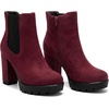 image:imageAllegra K Womens Platform Booties Chunky Heels Chelsea BootsBurgundy