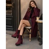 image:imageAllegra K Womens Platform Booties Chunky Heels Chelsea BootsBurgundy