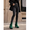 image:imageAllegra K Womens Platform Booties Chunky Heels Chelsea BootsGreen