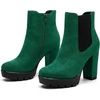 image:imageAllegra K Womens Platform Booties Chunky Heels Chelsea BootsGreen