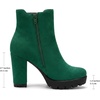 image:imageAllegra K Womens Platform Booties Chunky Heels Chelsea BootsGreen
