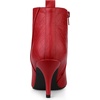 image:imageAllegra K Womens Stiletto Heels Pointed Toe Ankle BootsRed