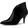 image:imageAllegra K Women V Shape Pointed Toe Stiletto Heel Ankle Boots Side ZipperBlack