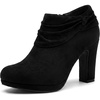 image:imageAllegra K Womens Booties Slouch Chunky Heel Platform Ankle BootsBlack