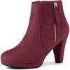 image:imageAllegra K Womens Chunky Heel Platform Ankle BootsBurgundy