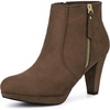 image:imageAllegra K Womens Chunky Heel Platform Ankle BootsDark Brown