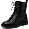 image:imageAllegra K Womens Lace Up Low Heels Ankle Combat BootsBlack