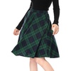 image:imageAllegra K Womens Plaids Vintage Tartan Elastic Waist Short ALine SkirtGreen
