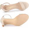 image:imageAllegra K Women Suede Ankle Strap High Stiletto Heel Open Toe SandalsBeige