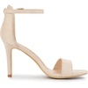 image:imageAllegra K Women Suede Ankle Strap High Stiletto Heel Open Toe SandalsBeige