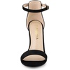 image:imageAllegra K Women Suede Ankle Strap High Stiletto Heel Open Toe SandalsBlack