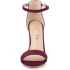 image:imageAllegra K Women Suede Ankle Strap High Stiletto Heel Open Toe SandalsBurgundy