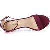 image:imageAllegra K Women Suede Ankle Strap High Stiletto Heel Open Toe SandalsBurgundy