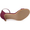image:imageAllegra K Women Suede Ankle Strap High Stiletto Heel Open Toe SandalsBurgundy