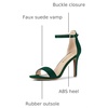 image:imageAllegra K Women Suede Ankle Strap High Stiletto Heel Open Toe SandalsDark Green