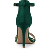 image:imageAllegra K Women Suede Ankle Strap High Stiletto Heel Open Toe SandalsDark Green