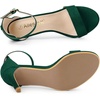 image:imageAllegra K Women Suede Ankle Strap High Stiletto Heel Open Toe SandalsDark Green