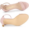 image:imageAllegra K Women Suede Ankle Strap High Stiletto Heel Open Toe SandalsDust Pink