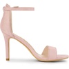 image:imageAllegra K Women Suede Ankle Strap High Stiletto Heel Open Toe SandalsDust Pink