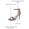 image:imageAllegra K Women Suede Ankle Strap High Stiletto Heel Open Toe SandalsHaze Blue