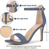 image:imageAllegra K Women Suede Ankle Strap High Stiletto Heel Open Toe SandalsHaze Blue