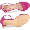 image:imageAllegra K Women Suede Ankle Strap High Stiletto Heel Open Toe SandalsHot Pink