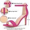 image:imageAllegra K Women Suede Ankle Strap High Stiletto Heel Open Toe SandalsHot Pink
