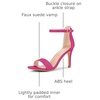 image:imageAllegra K Women Suede Ankle Strap High Stiletto Heel Open Toe SandalsHot Pink