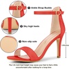 image:imageAllegra K Women Suede Ankle Strap High Stiletto Heel Open Toe SandalsOrange