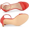 image:imageAllegra K Women Suede Ankle Strap High Stiletto Heel Open Toe SandalsOrange