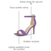 image:imageAllegra K Women Suede Ankle Strap High Stiletto Heel Open Toe SandalsPurple