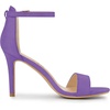 image:imageAllegra K Women Suede Ankle Strap High Stiletto Heel Open Toe SandalsPurple