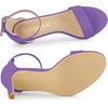 image:imageAllegra K Women Suede Ankle Strap High Stiletto Heel Open Toe SandalsPurple