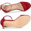 image:imageAllegra K Women Suede Ankle Strap High Stiletto Heel Open Toe SandalsRed