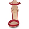 image:imageAllegra K Women Suede Ankle Strap High Stiletto Heel Open Toe SandalsRed