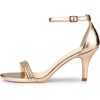 image:imageAllegra K Womens Rhinestone Sandals Stiletto HeelsRose Gold
